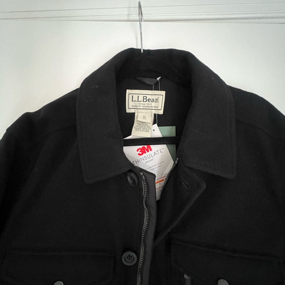 NWT L.L. Bean Black Utility Jacket - Picture 2 of 6